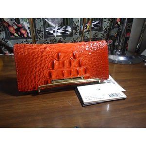 Soldout Brahmin HEAT Red Ady Folding Slim Melbourne Leather Wallet NWT F…